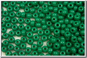 PR-11-53240, PRECIOSA Rocailles, 11/0, green, jade, dk., op., 20g