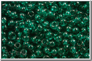 PR-11-50710, PRECIOSA Rocailles, 11/0, emerald, lighter, trans., 20g