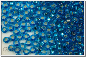PR-11-67150, PRECIOSA Rocailles, 11/0, blue zircon, trans., silver-ld., 20g