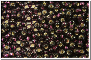 PR-11-27080, PRECIOSA Rocailles, 11/0, amethyst, dkst., trans., silver-ld., 20g
