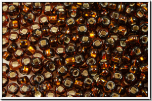 PR-11-17140, PRECIOSA Rocailles, 11/0, topaz, dkst., trans., silver-ld., 20g