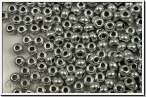 PR-11-01700, PRECIOSA Rocailles, 11/0, silver, met., satin, 20g