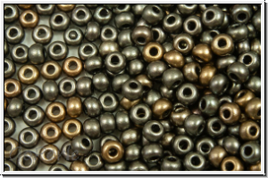 PR-11-01670, PRECIOSA Rocailles, 11/0, zinc, met., iris., satin, 20g