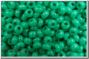 PR-11-16358, PRECIOSA Rocailles, 11/0, white, op., terra turquoise, luster, 20g