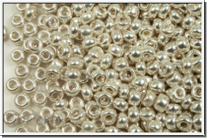 PR-11-18503, PRECIOSA Rocailles, 11/0, crystal, trans., terra metallic silver, 20g