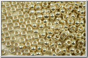 PR-11-18303, PRECIOSA Rocailles, 11/0, crystal, trans., metallic silver, 20g