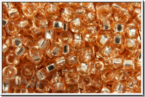 PR-11-08288, PRECIOSA Rocailles, 11/0, crystal, trans., terra blush, silver-ld., 20g
