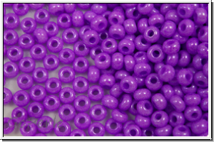PR-11-16128, PRECIOSA Rocailles, 11/0, white, op., violet, luster, 20g