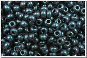b�hm. Rocailles, 11/0, black, op., teal, met. antique, 10g