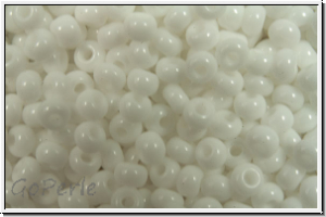 b�hm. Rocailles, 11/0, white, chalk, op., 10g