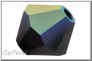 Preciosa� Bicone, 4mm, jet, op., matte, AB, 50 Stk.