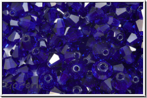 Preciosa� Bicone, 4mm, cobalt blue, trans., 50 Stk.