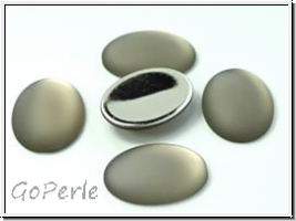 Cabochon, LUNASOFT, 25x18mm, grey, 1 Stk.