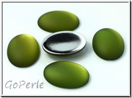 Cabochon, LUNASOFT, 25x18mm, olivine, 1 Stk.