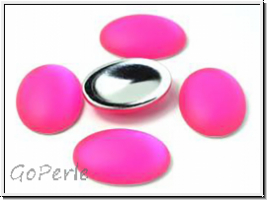 Cabochon, LUNASOFT, 25x18mm, neon pink, 1 Stk.