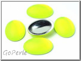 Cabochon, LUNASOFT, 25x18mm, neon yellow, 1 Stk.