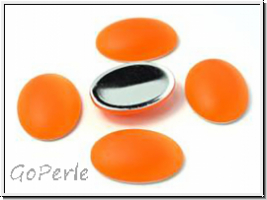 Cabochon, LUNASOFT, 25x18mm, neon orange, 1 Stk.
