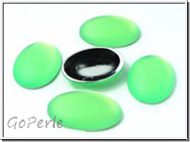 Cabochon, LUNASOFT, 25x18mm, neon green, 1 Stk.