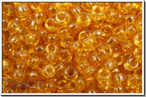 RR-11-0162, MIYUKI Rocailles, 11/0, gold, trans., luster, 10g