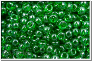 RR-11-0173, MIYUKI Rocailles, 11/0, emerald, trans., luster, 10g