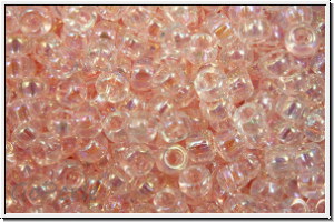 RR-11-0285, MIYUKI Rocailles, 11/0, crystal, trans., rose-ld., AB, 10g