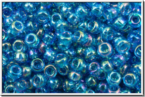 RR-11-0291, MIYUKI Rocailles, 11/0, blue, capri, trans., AB, 10g