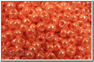 RR-11-0424, MIYUKI Rocailles, 11/0, orange, burned, op., luster, 10g