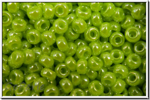RR-11-0439, MIYUKI Rocailles, 11/0, green, lime, op., luster, 10g