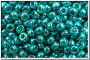 RR-11-1075, MIYUKI Rocailles, 11/0, teal, met., galv., 10g