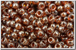 RR-11-0327, MIYUKI Rocailles, 11/0, topaz, trans., luster, 10g