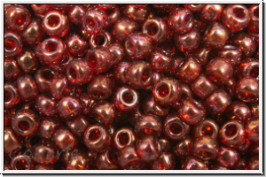 RR-11-1883, MIYUKI Rocailles, 11/0, red wine, trans., gold luster, 10g