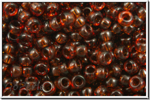 RR-11-2400, MIYUKI Rocailles, 11/0, topaz, dk., trans., 10g