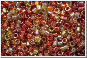 DB0990, MIYUKI Delica, 11/0, crystal, trans., spkl. cranberry harvest-ld., 5g