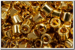 DBL0034, MIYUKI Delica, 08/0, gold, lt., met., 24kt plated, 1g (Kleinere Menge!)