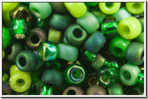 RR-08-Mix-b03, MIYUKI Rocailles, 08/0, Mix "Evergreen", 10g
