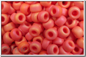 RR-08-0407fr, MIYUKI Rocailles, 08/0, red, op., matte. AB, 10g