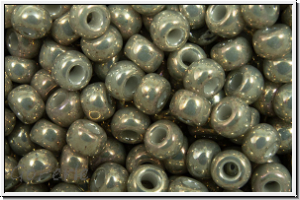 RR-08-1865, MIYUKI Rocailles, 08/0, grey, smoke, op., luster, 10g