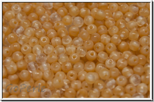 b�hm. Glasperle, rund, 3mm, caramel, wolkig-opal, 50 Stk.