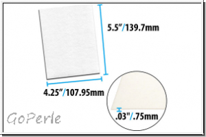 Beading Foundation, 10,8 x 14 cm, (4,25 x 5,5 inch), white, 1 Stk.