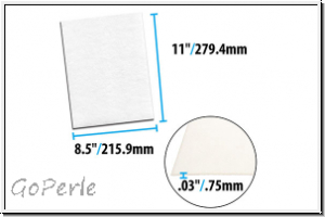 Beading Foundation, 21,5 x 28 cm, (8,5 x 11 inch), white, 1 Stk.