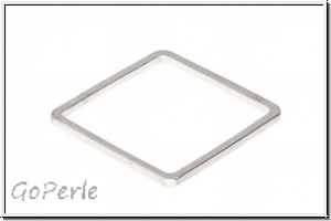 Bead Frame "Quadrat", 20x20mm, silberfb., ungelocht, 1 Stk.