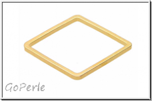 Bead Frame "Quadrat", 20x20mm, goldfb., ungelocht, 1 Stk.