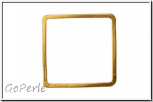 Bead Frame "Quadrat", 20x20mm, goldfb., ungelocht, 1 Stk.