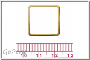 Bead Frame "Quadrat", 20x20mm, goldfb., ungelocht, 1 Stk.