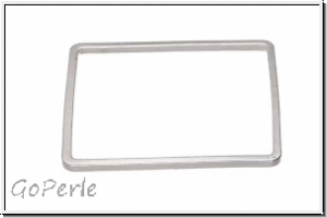 Bead Frame "Quadrat", 30x30mm, silberfb., ungelocht, 1 Stk.