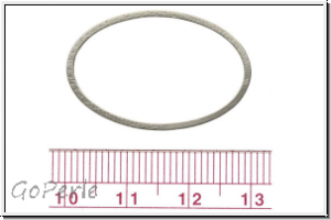 Bead Frame "Oval", 20x30mm, silberfb., ungelocht, 1 Stk.