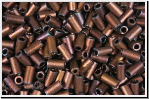 MBU-1-2005, MIYUKI Bugles, Nr. 1 (3mm), raspberry, dk., met., iris., matte, 10 g