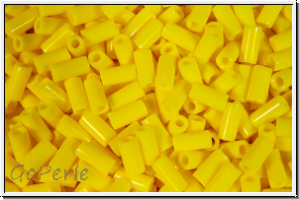MBU-1-0404, MIYUKI Bugles, Nr. 1 (3mm), yellow, op., 10 g