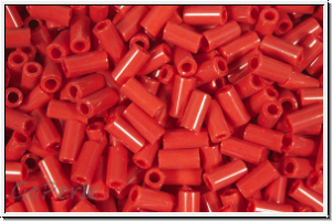 MBU-1-0408, MIYUKI Bugles, Nr. 1 (3mm), red, dk., op., 10 g