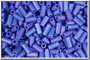 MBU-1-0414fr, MIYUKI Bugles, Nr. 1 (3mm), cobalt, op., matte, AB, 10 g